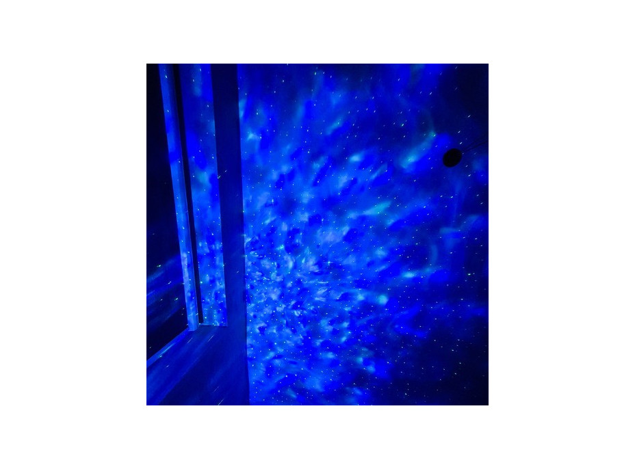 LED černý projektor - hvězdná obloha
