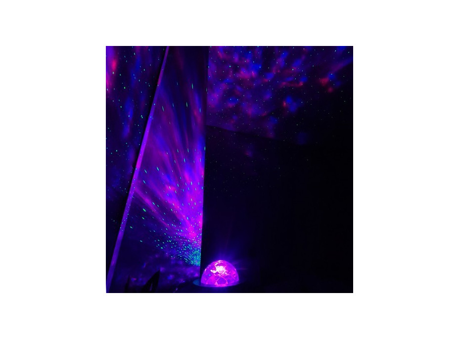 LED černý projektor - hvězdná obloha