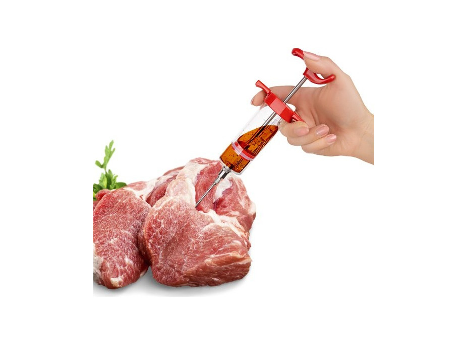 Stříkačka / Injektor na maso, 3 x jehla