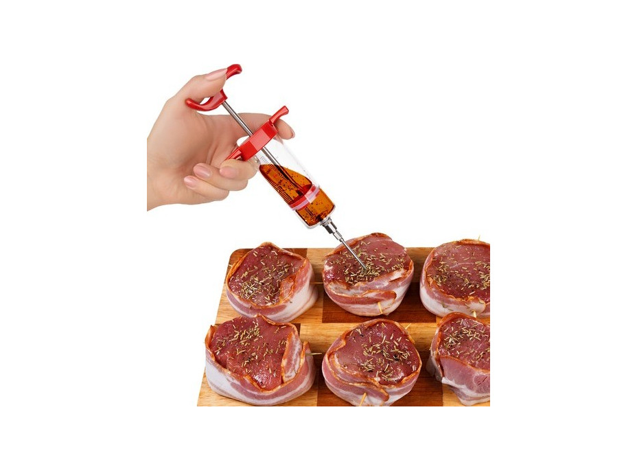 Stříkačka / Injektor na maso, 3 x jehla