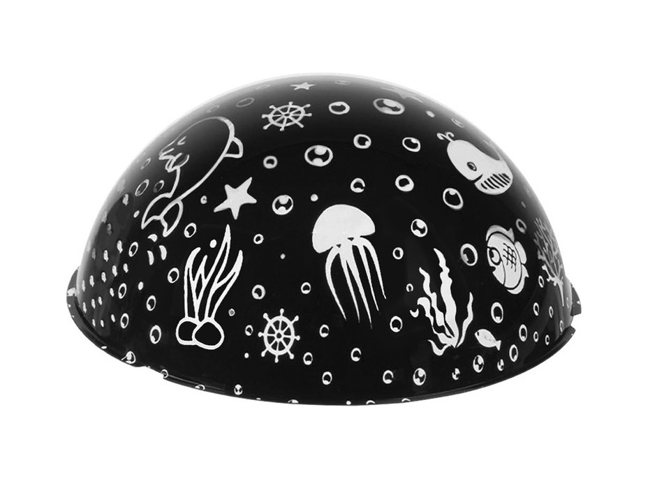 Modrá noční lampa s projektorem