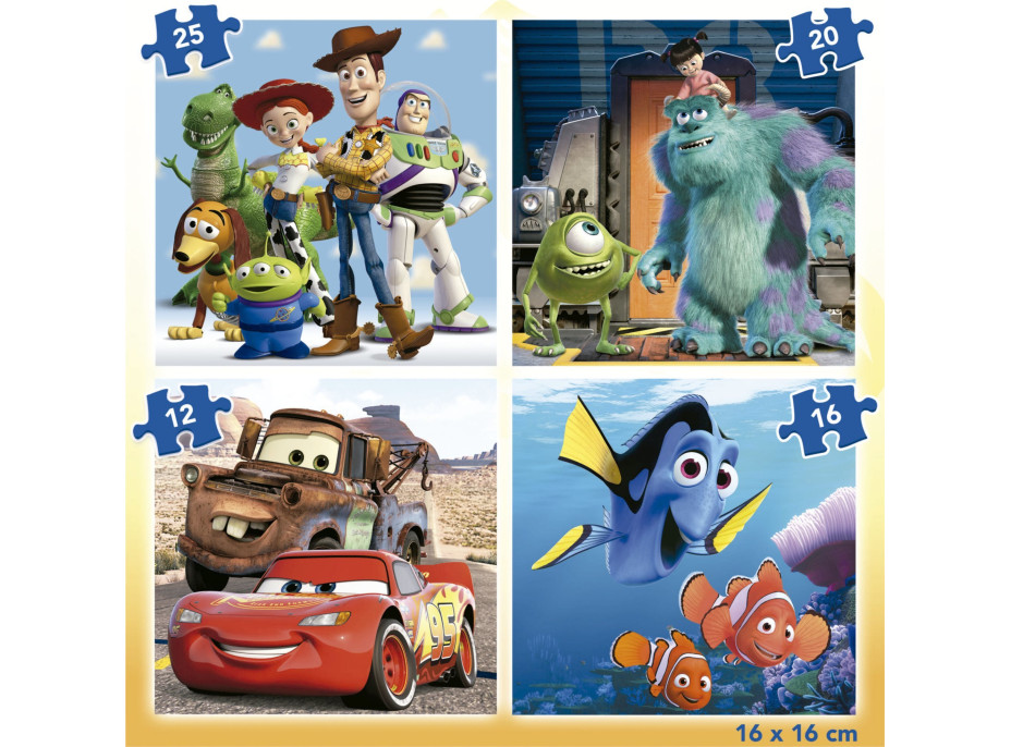 EDUCA Puzzle Disney Pixar 4v1 (12,16,20,25 dílků)