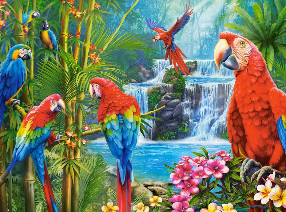 CASTORLAND Puzzle Setkání papoušků 2000 dílků