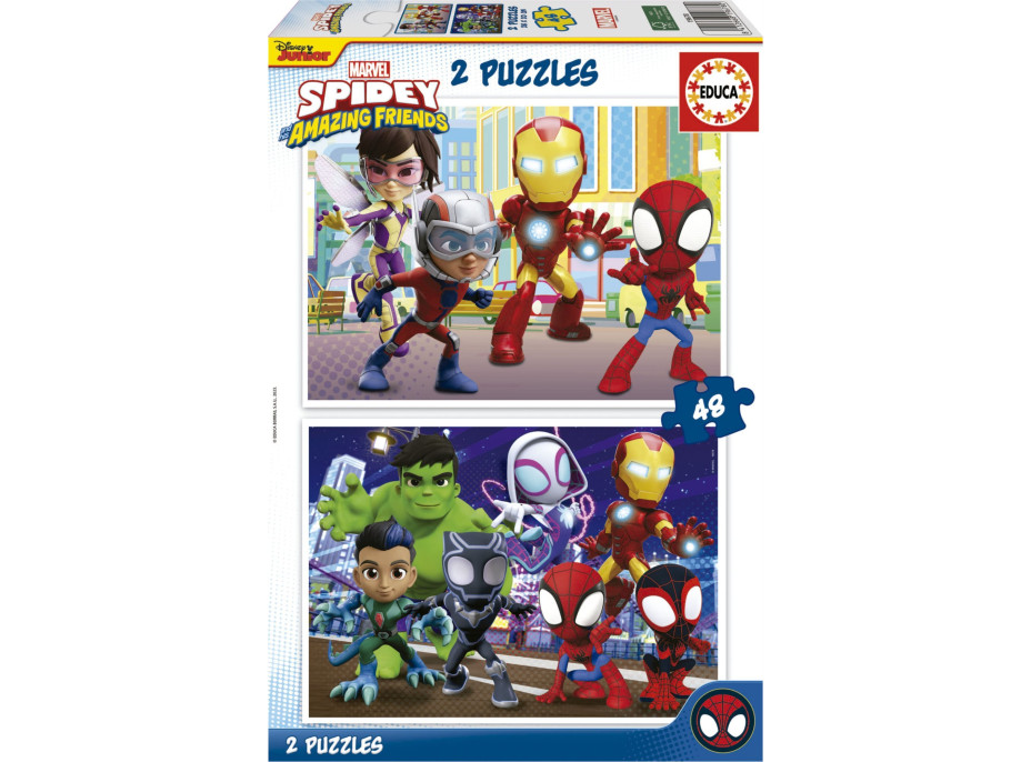 EDUCA Puzzle Spidey a jeho úžasní přátelé 2x48 dílků