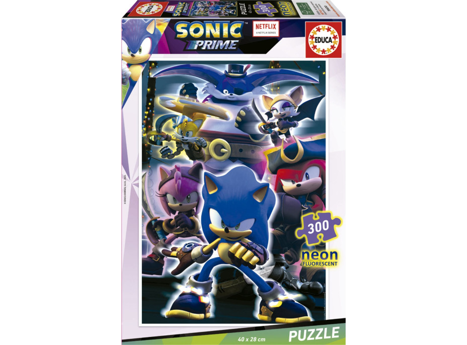 EDUCA Svítící puzzle Sonic Prime 300 dílků
