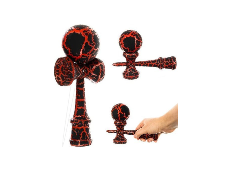 Kendama, tradiční arkádová japonská společenská hra - červená