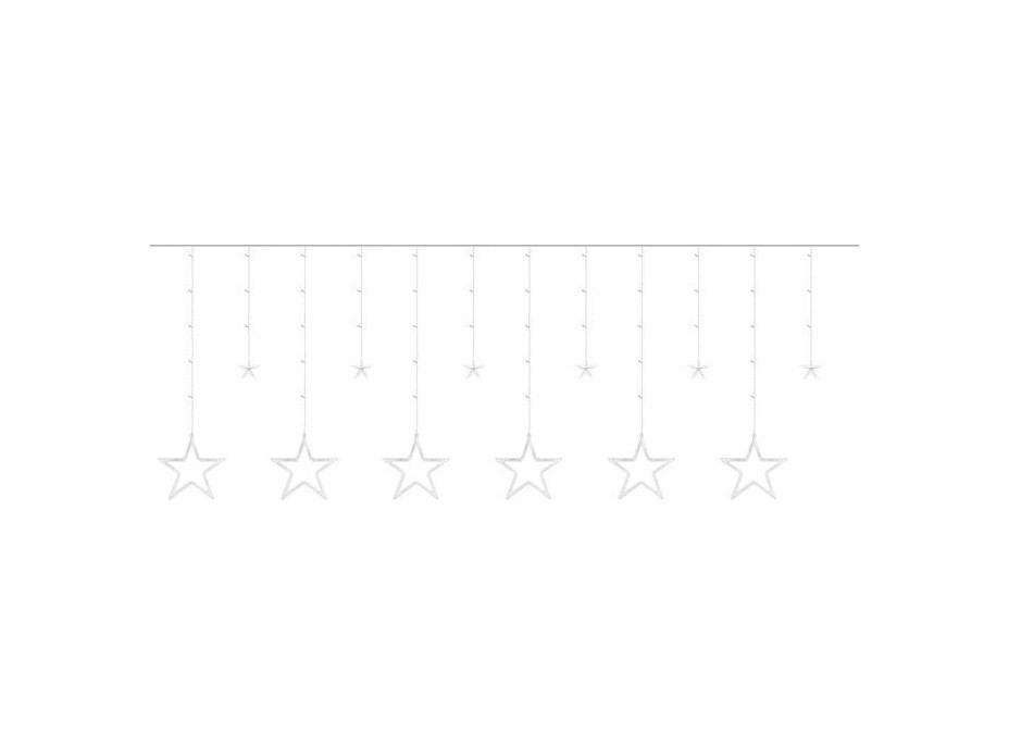 Světelný závěs Hvězdy - 138 LED - teplá bílá