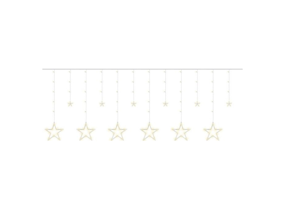 Světelný závěs Hvězdy - 138 LED - teplá bílá