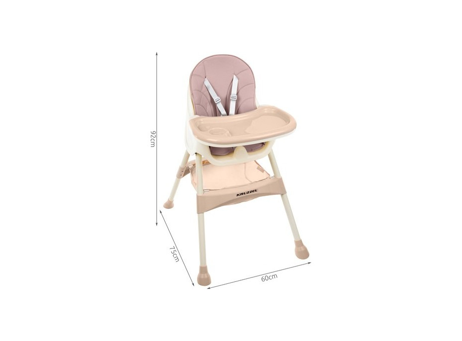 Jídelní židlička 3 v 1 růžová
