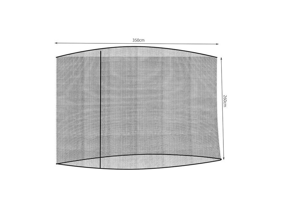 Moskytiéra na zahradní slunečník 3,5m - černá
