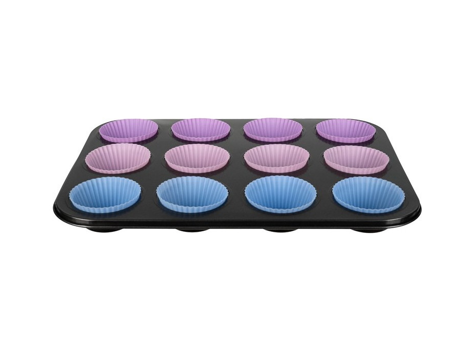 Teflonová forma na muffiny s košíčky 12 ks
