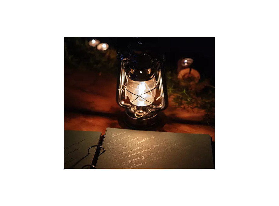 Černá olejová lampa 24cm