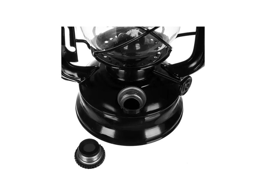 Černá olejová lampa 24cm