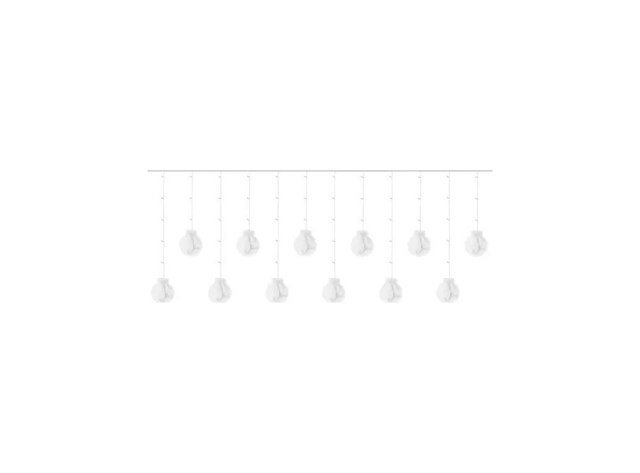 Světelný závěs s dálkovým ovladačem Baňky 108 LED USB - vícebarevný