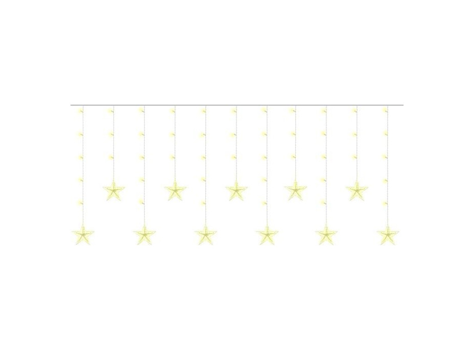 Světelný závěs Hvězdy - 108 LED - teplá bílá 31V