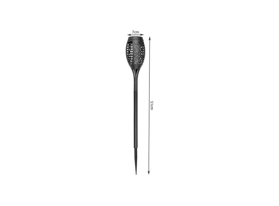 Zahradní solární pochodeň 12 LED, 3.7 V , 51 cm 4 ks