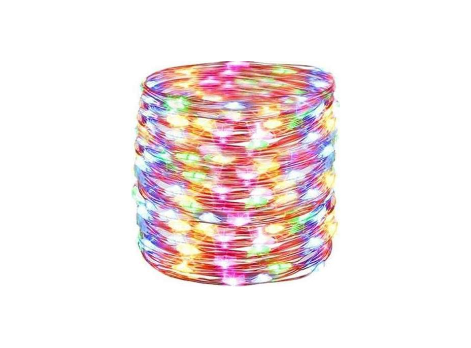Dekorační LED osvětlení na drátku - 100 LED - vícebarevná