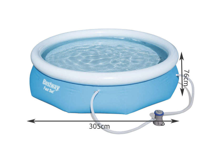 Bazén s nafukovacím límcem a čerpadlem 305x76cm - BESTWAY 57270