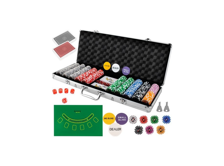 Profesionální poker set - 500 žetonů