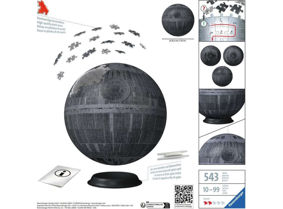 RAVENSBURGER Puzzle-Ball Star Wars: Hvězda smrti 540 dílků