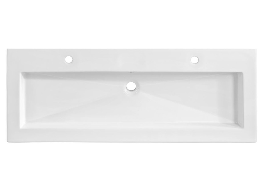 Keramické umyvadlo SPIRIT WHITE 2 120 cm - bílé