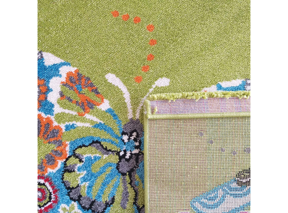 Dětský koberec Motýlci - zelený