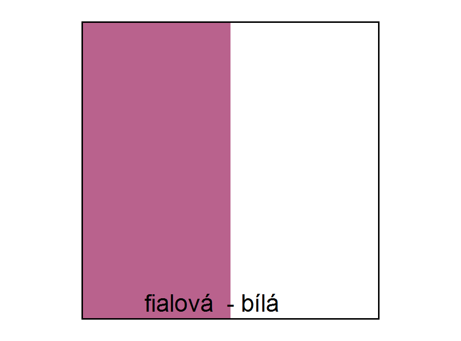 Barevné provedení - fialová / bílá