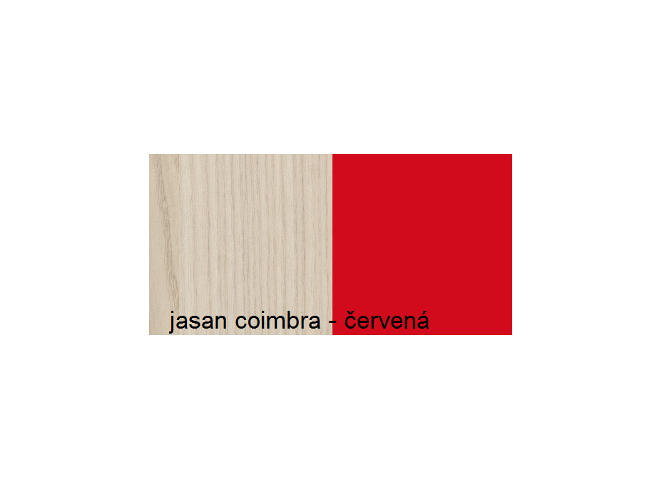 Barevné provedení - jasan coimbra / červená