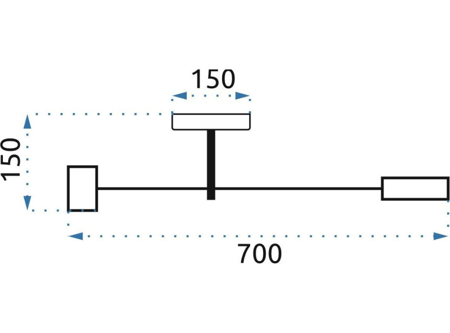 Stropní LED svítidlo GRID extend 60W - černé/hnědé + ovladač