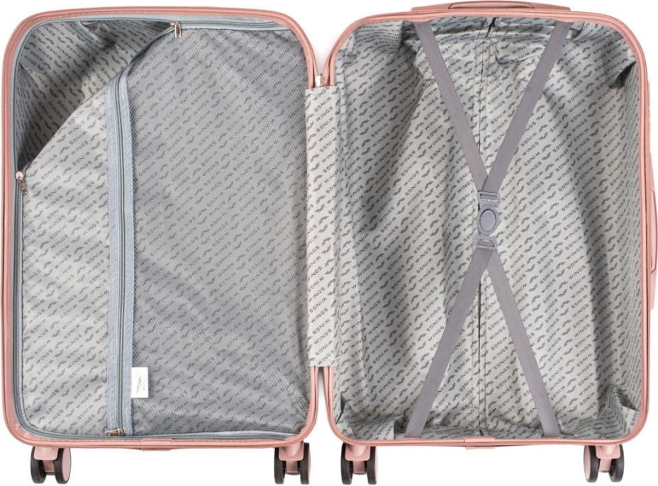 Moderní cestovní kufry MASK - set S+M+L - tmavě šedé
