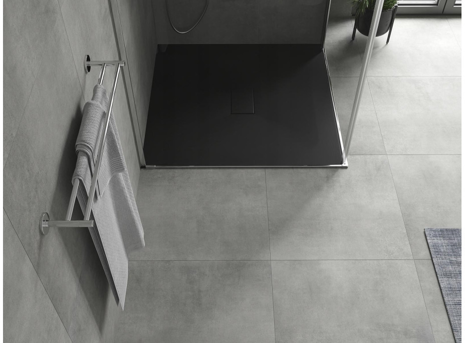 Sprchová SMC vanička MEXEN HUGO 100x100 cm - černá, 42701010