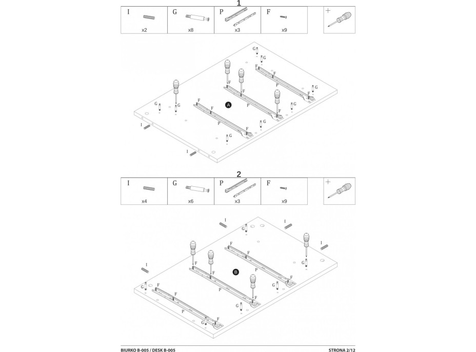 Psací stůl GATE se šuplíky - antracitový/dub wotan