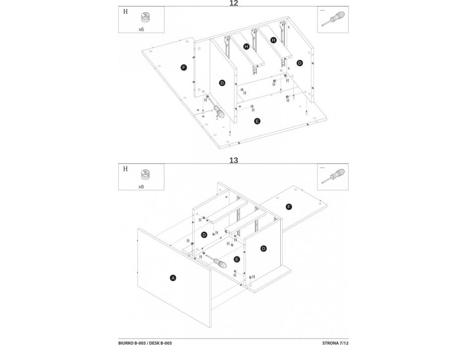 Psací stůl GATE se šuplíky - antracitový/dub wotan