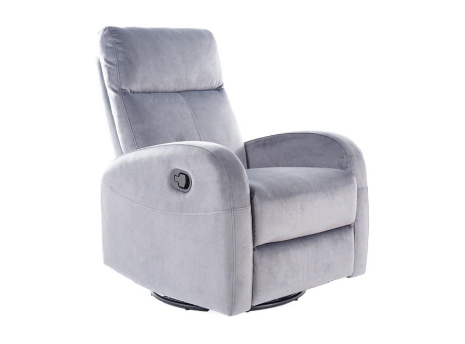 Rozkládací křeslo ZEUS - velvet šedé