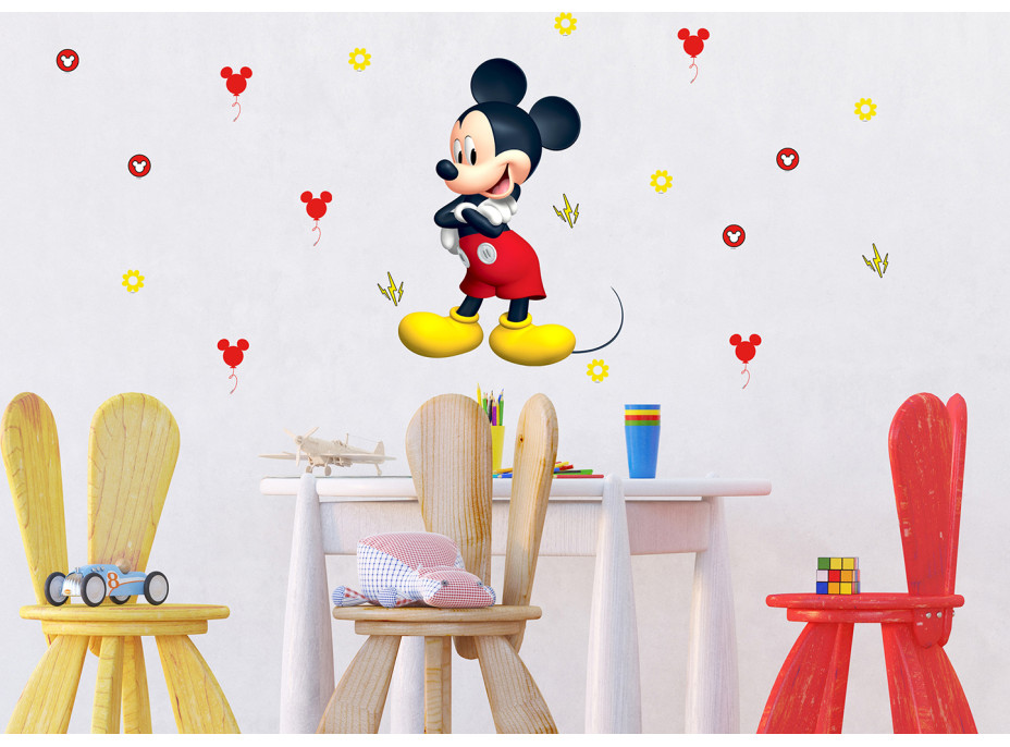 Dětská samolepka na zeď - DISNEY - Mickey Mouse - 42,5x65 cm