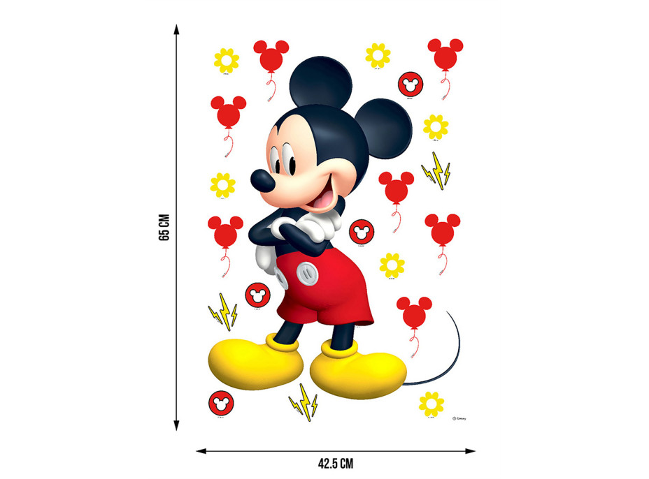 Dětská samolepka na zeď - DISNEY - Mickey Mouse - 42,5x65 cm