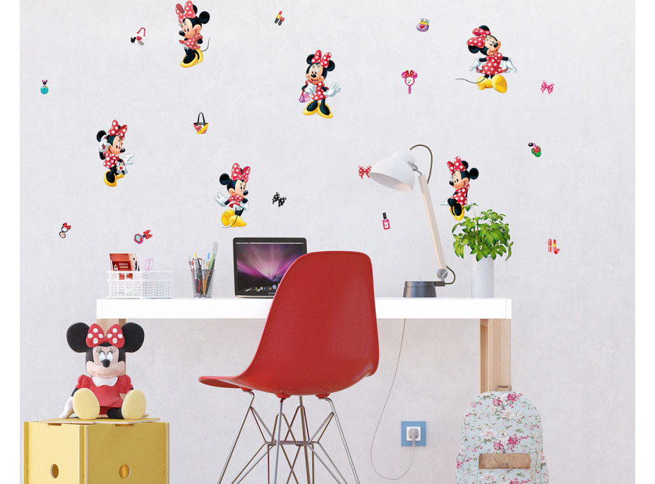 Dětská samolepka na zeď - DISNEY - Minnie pózuje - 30x30 cm