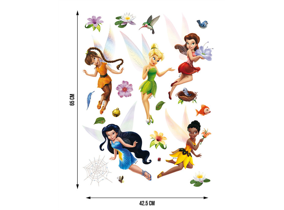 Dětská samolepka na zeď - DISNEY - Víly - 42,5x65 cm