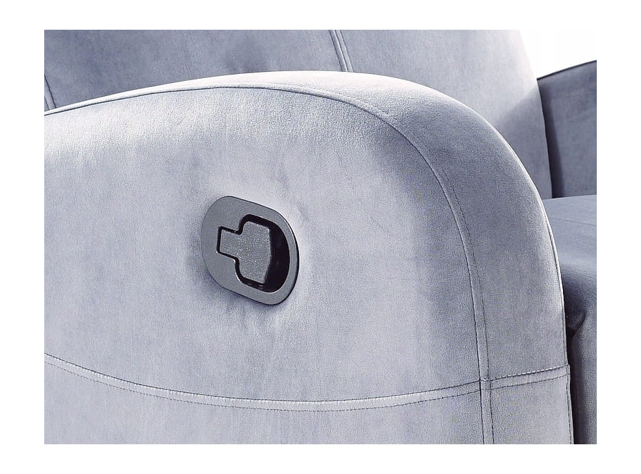 Rozkládací křeslo ZEUS - velvet šedé