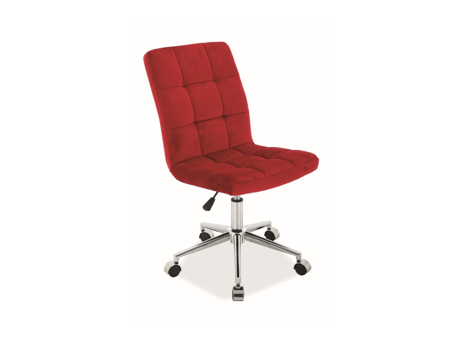 Kancelářská židle BULL - velvet - vínově červená