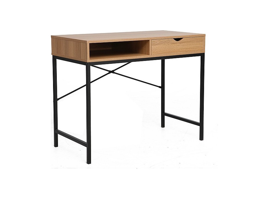 Psací stůl LOFT B27 - dub přírodní/černý