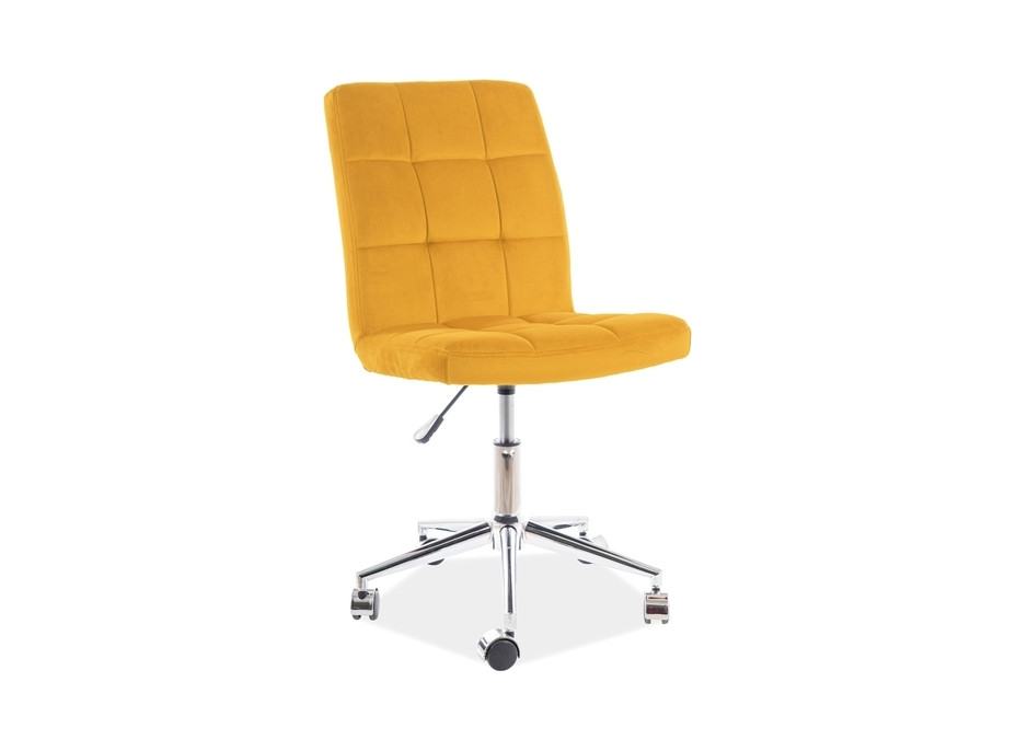 Kancelářská židle BULL - velvet - žlutá