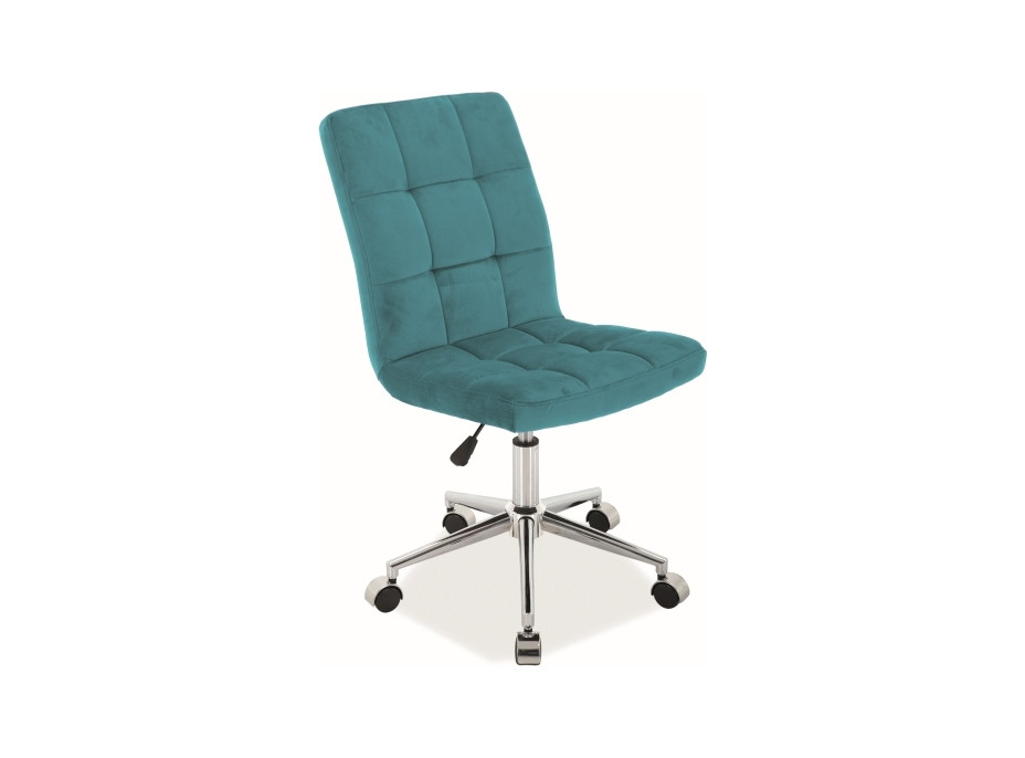 Kancelářská židle BULL - velvet - tyrkysově zelená