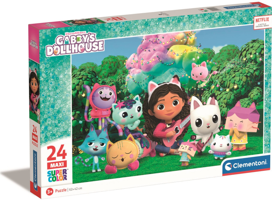 CLEMENTONI Puzzle Gábinin kouzelný domek: Na zahradě MAXI 24 dílků