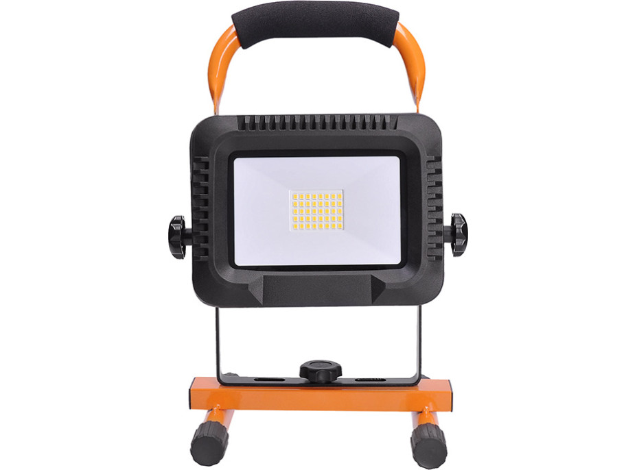 LED reflektor 20W, přenosný, nabíjecí, 1600lm, oranžovo-černý