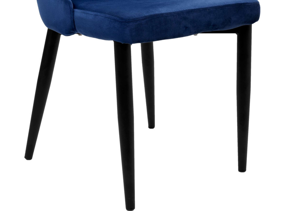 Modrá jídelní židle velvet LORIENT