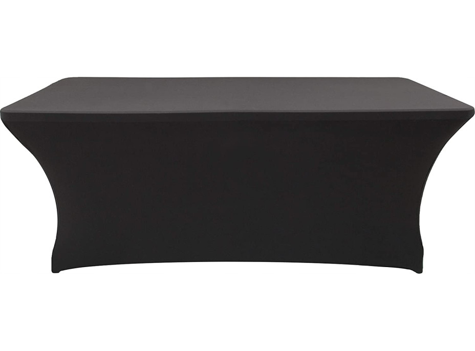 Černý elastický návlek na cateringový stůl 180 cm