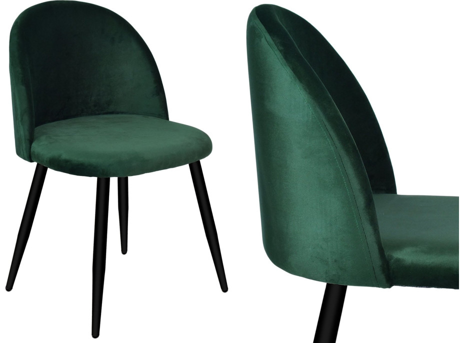 Zelená čalouněná židle K-SOUL VELVET