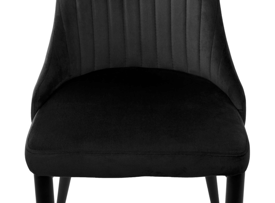 Černá jídelní židle velvet LORIENT
