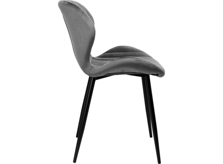 Šedá designová židle Velvet DALLAS
